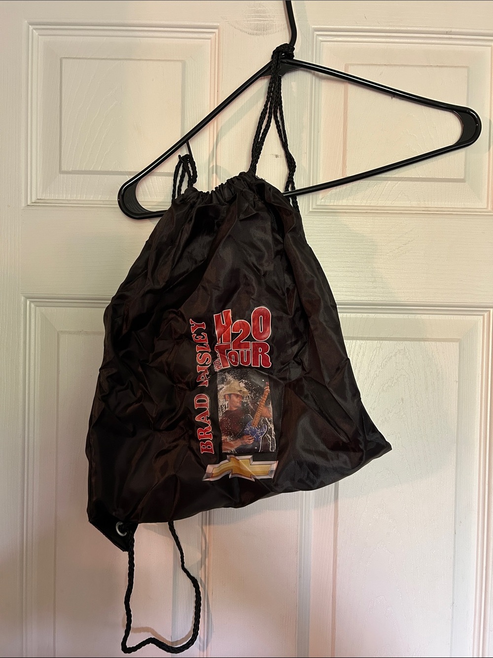 H2O Brad Paisley Tour Black Drawstring Bag